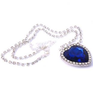 Youquality Titanic C Ur De L Oc An Cristal Bleu Pendentif En Cristal