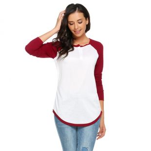 Meaneor Women T Shirts Women 2017 Casual Long Raglan Sleeve O Neck