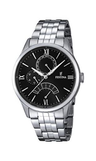 Festina Festina Men S Quartz Watch With Black Dial Analogue Display