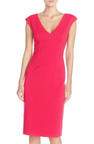 Eliza Crepe Sheath Dress ELIZA J