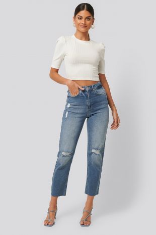 Nakd Jean D Chir Taille Haute Bleu