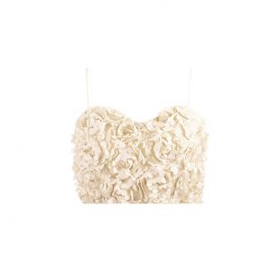 The Naked Laundry Petal Cami Crop Top Cream