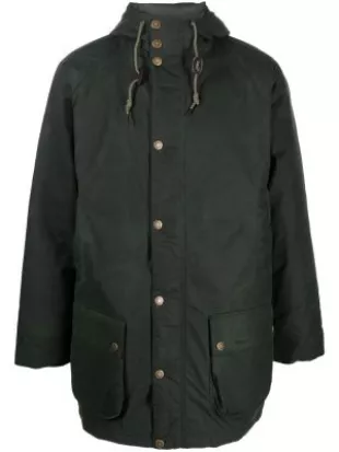 Barbour Drawstring Hooded Wax Coat