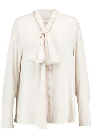 Chlo Pussy Bow Silk Crepe Blouse Chlo Sale Up To Off The