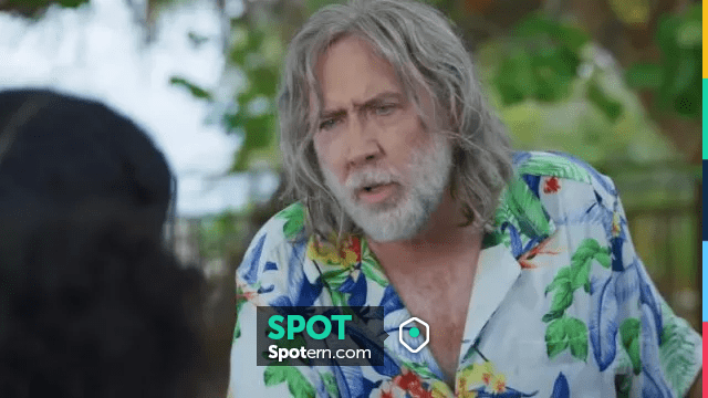 Hawaiian Floral Print Shirt Worn By Matt Nicolas Cage As Seen In The