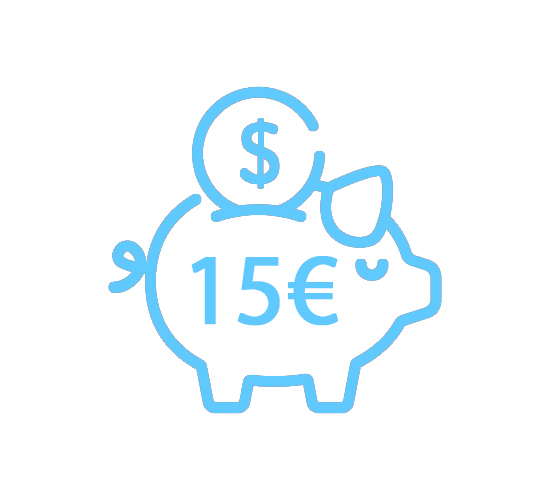 15€ directement dans votre cagnotte !