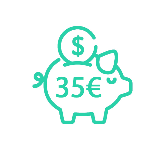 35€ directement dans votre cagnotte !