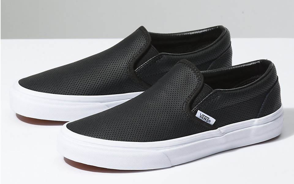 vans slip on cuir