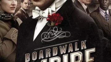 Nucky Thomson (Steve Buscemi) traje de cuadro gris en Boardwalk Empire