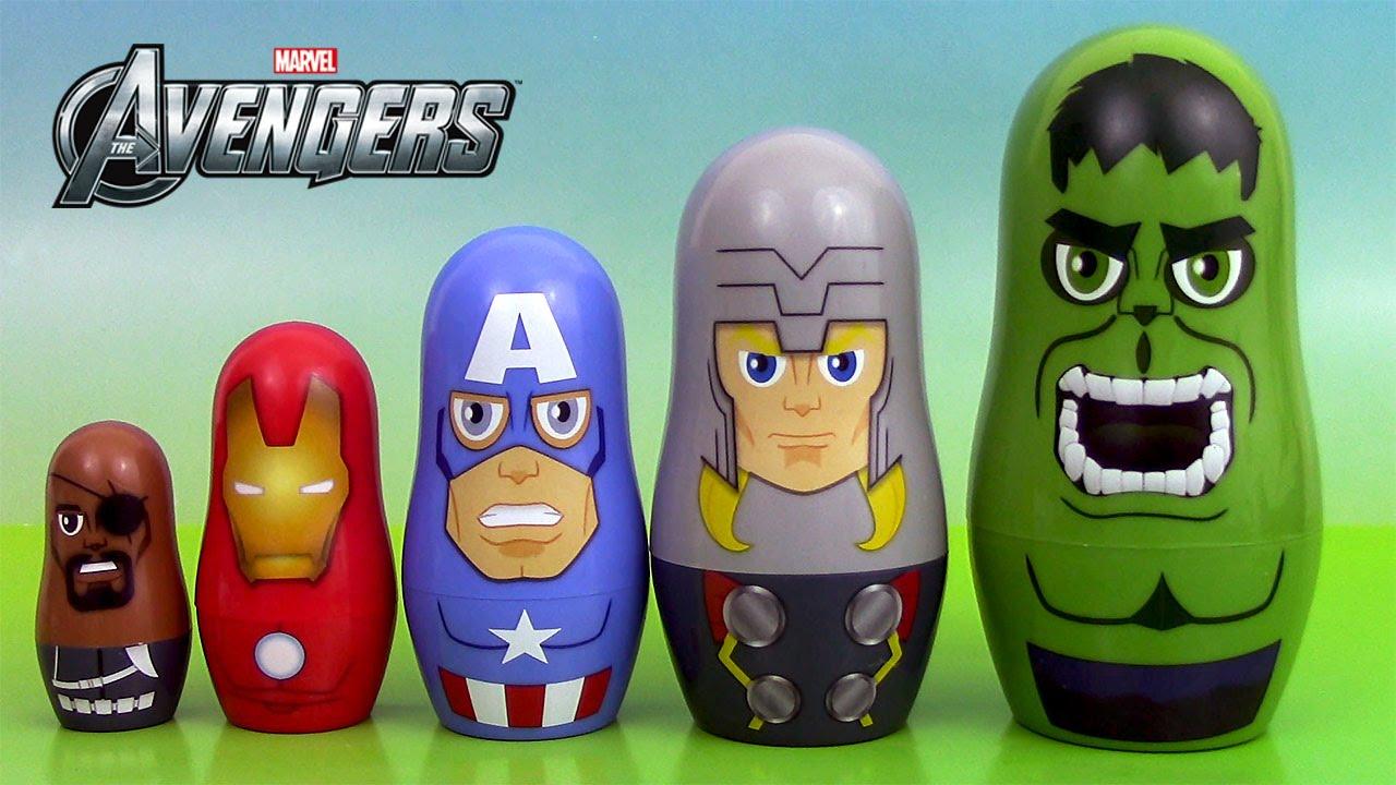 Marvel Avengers Poupées Gigognes Sachets Surprise ♥ Marvel Avengers Nesting Dolls Stacking Cups