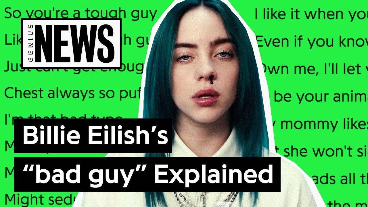 Тексты билли айлиш на русском. Billie Elish Bad guy. Bad guy Lyrics. Bad guy Billie Eilish перевод.