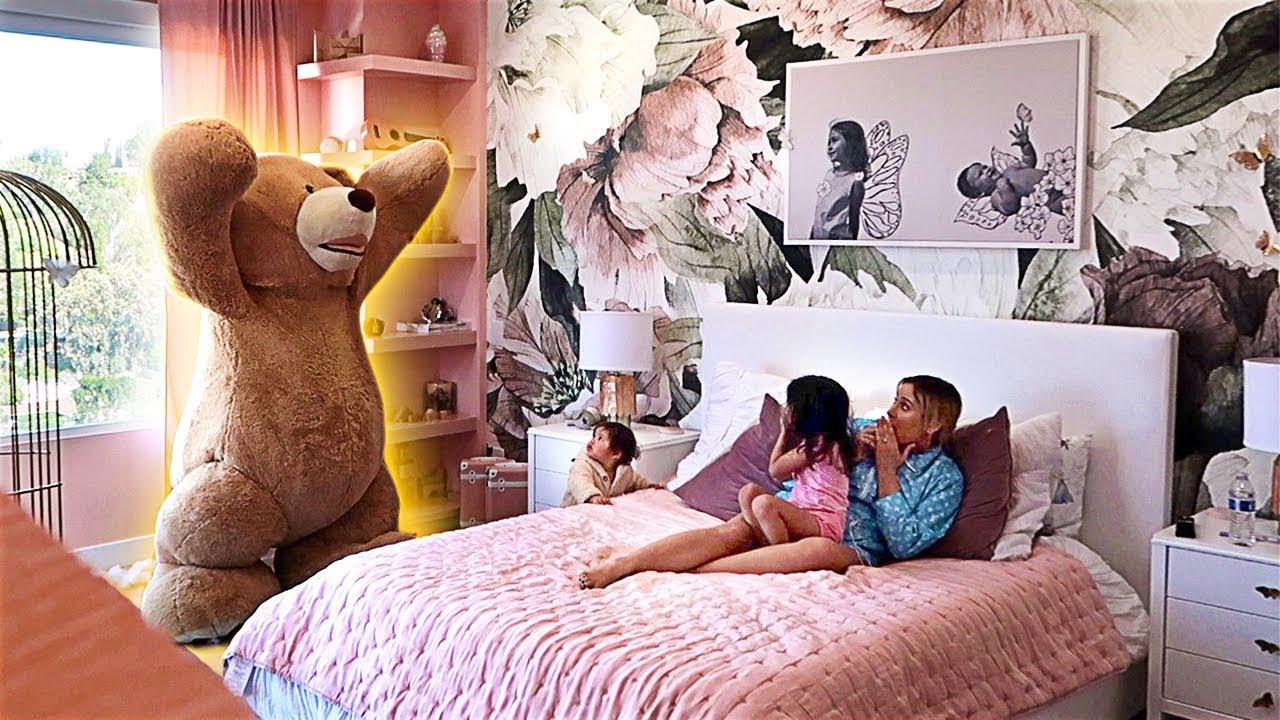 DADDY PRANKS KIDS WITH HUGE TEDDY BEAR!!! **THEODORE IS BACK**