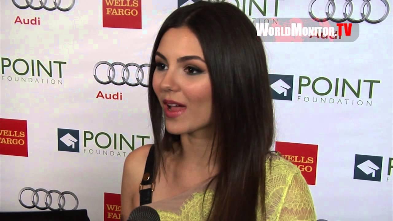 Victoria Justice arrives and Interviewed at 'Voices On Point' 2013 Music and Dinner Gala