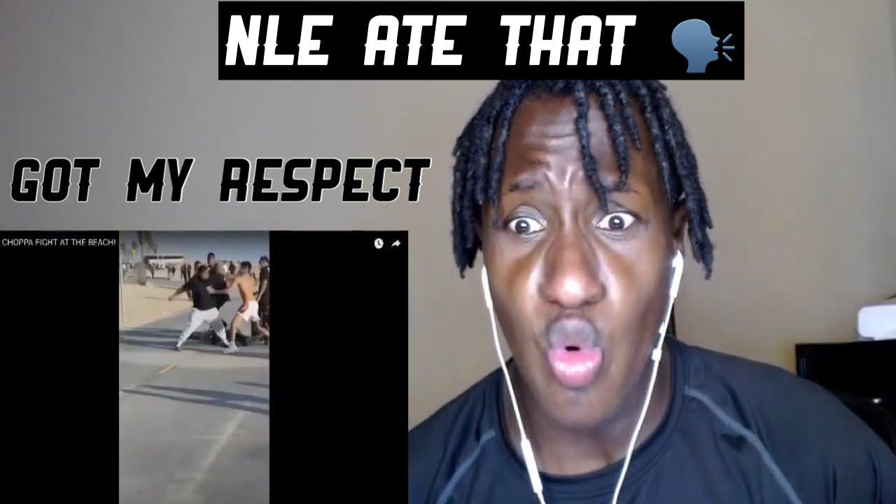 NLE CHOPPA FIGHT AT THE BEACH *Reaction*