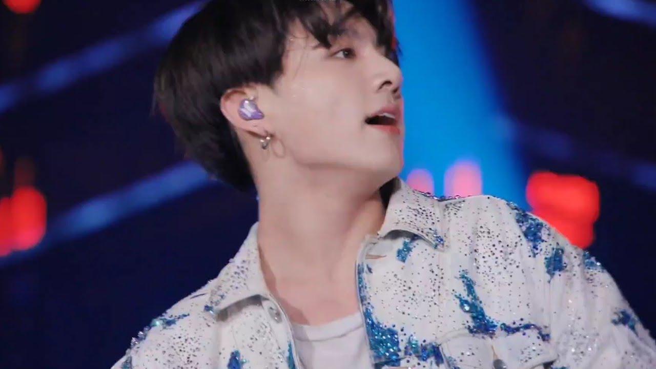 The denim jacket faded with sequins worn by Jungkook in the video Baepsae  (Silver Spoon) DOPE of BTS