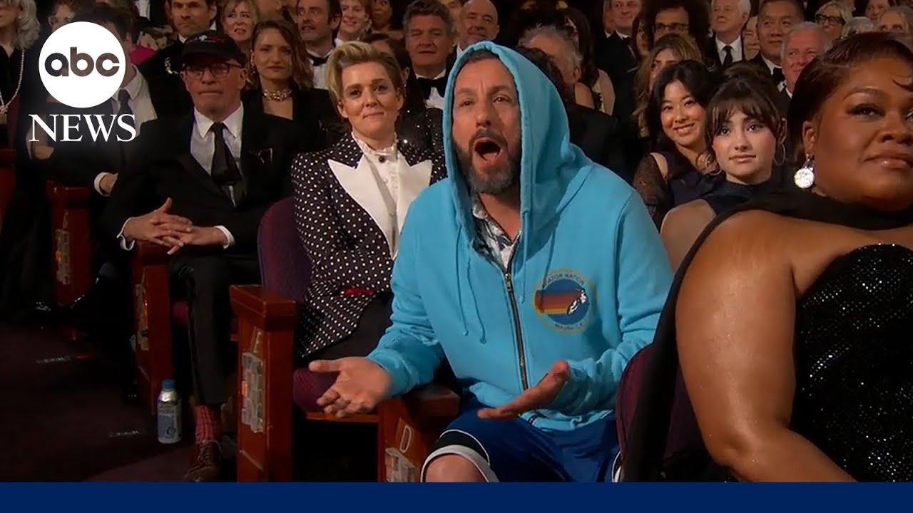 Oscars 2025: Host Conan O'Brien gives Adam Sandler a hard time over his choice of outfit