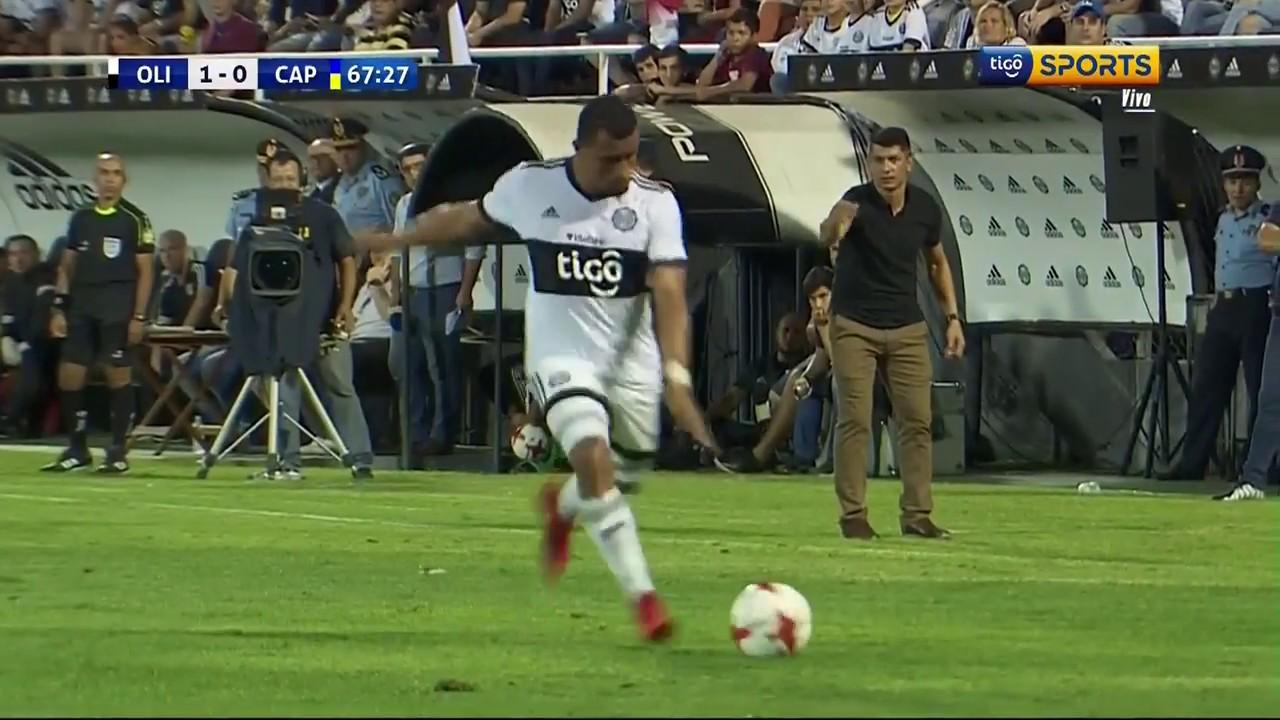 Gol de Camacho a Capiata. 2018 -04- 01 domingo Fecha 10 Apertura 2018