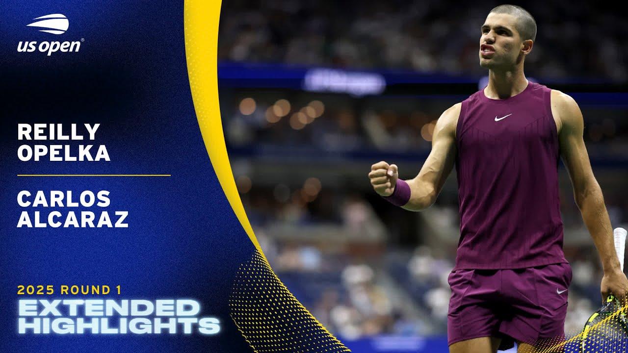 Reilly Opelka vs. Carlos Alcaraz Extended Highlights | 2025 US Open Round 1