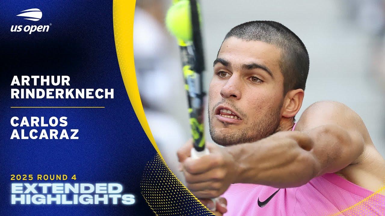 Arthur Rinderknech vs. Carlos Alcaraz Extended Highlights | 2025 US Open Round 4