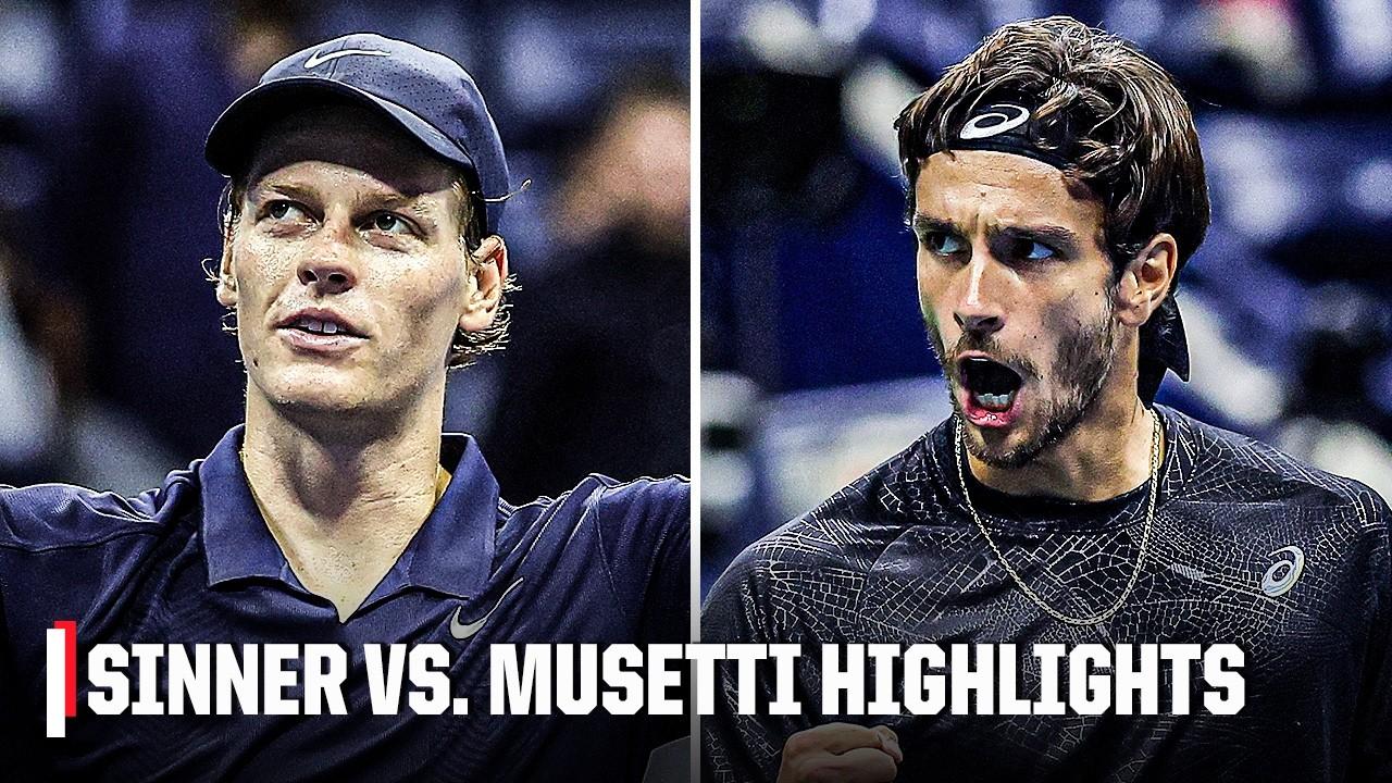 Quarterfinal: No. 1 Jannik Sinner vs. No. 10 Lorenzo Musetti | Full Match Highlights | 2025 US Open