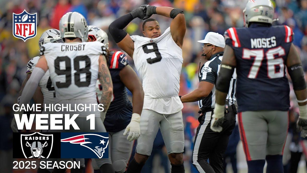 Las Vegas Raiders vs. New England Patriots Game Highlights | NFL 2025 Season Week 1