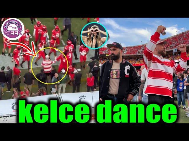 Travis & Jason kelce DANCE to 'Love Story' of Taylor Swift at Cincinnati vs Nebraska game