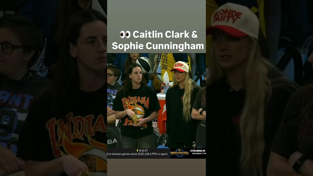 👀 Caitlin Clark, Sophie Cunningham pre-game | Indiana Fever WNBA playoffs basketball #shorts #short