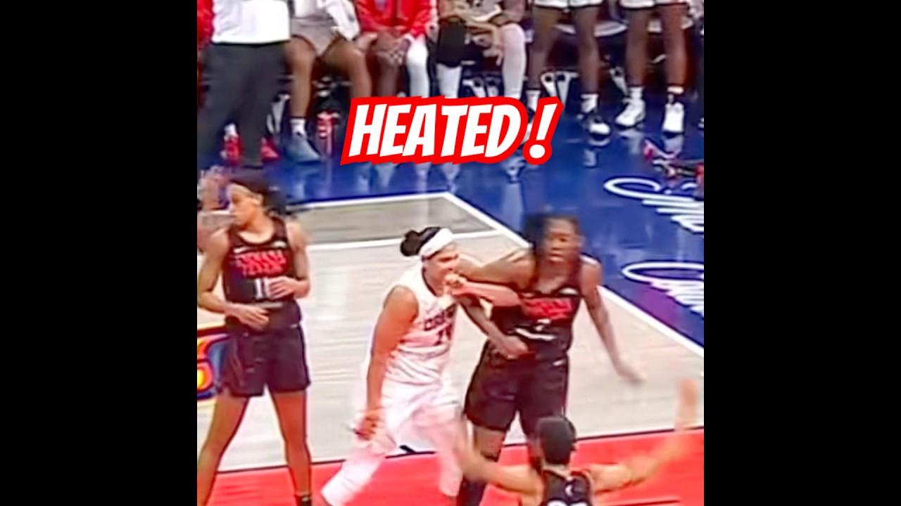 Fever vs Dream Game 2 GOT HEATED! #caitlinclark #basketball #shorts