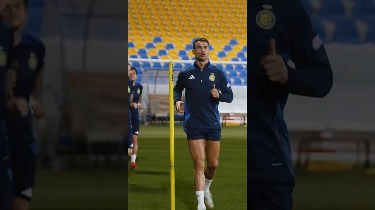 Cristiano Ronaldo in training today 🔥🐐