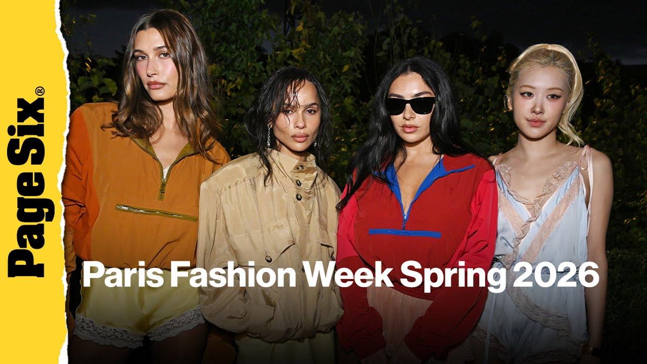All the celebrities at Paris Fashion Week Spring 2026: Hailey Bieber, Rose, Charli XCX and more