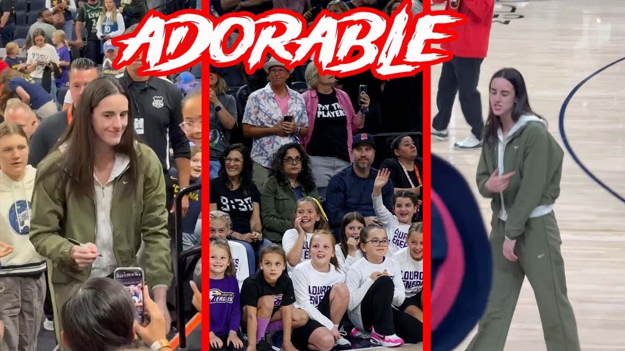 Caitlin Clark Hilariously Convincing Lynx Kids to Cheer for Fever Instead! Moment Is Going VIRAL😂