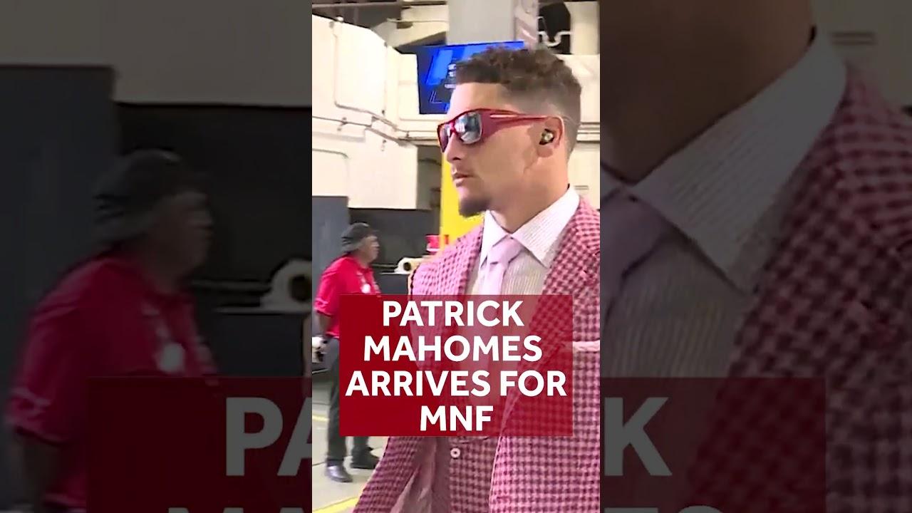 Patrick Mahomes arrives for Monday Night Football #Chiefs #Jaguars #NFL #Football