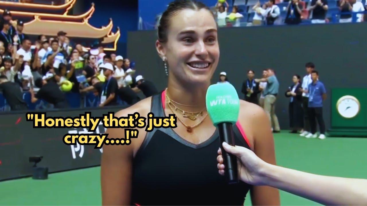 Aryna Sabalenka interview after beating Rybakina in Wuhan