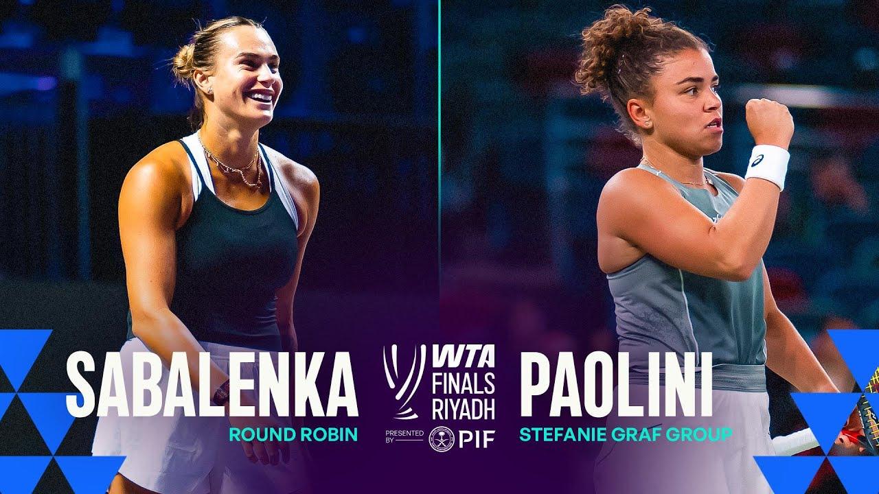 Aryna Sabalenka vs. Jasmine Paolini | 2025 WTA Finals Riyadh | WTA Match Highlights