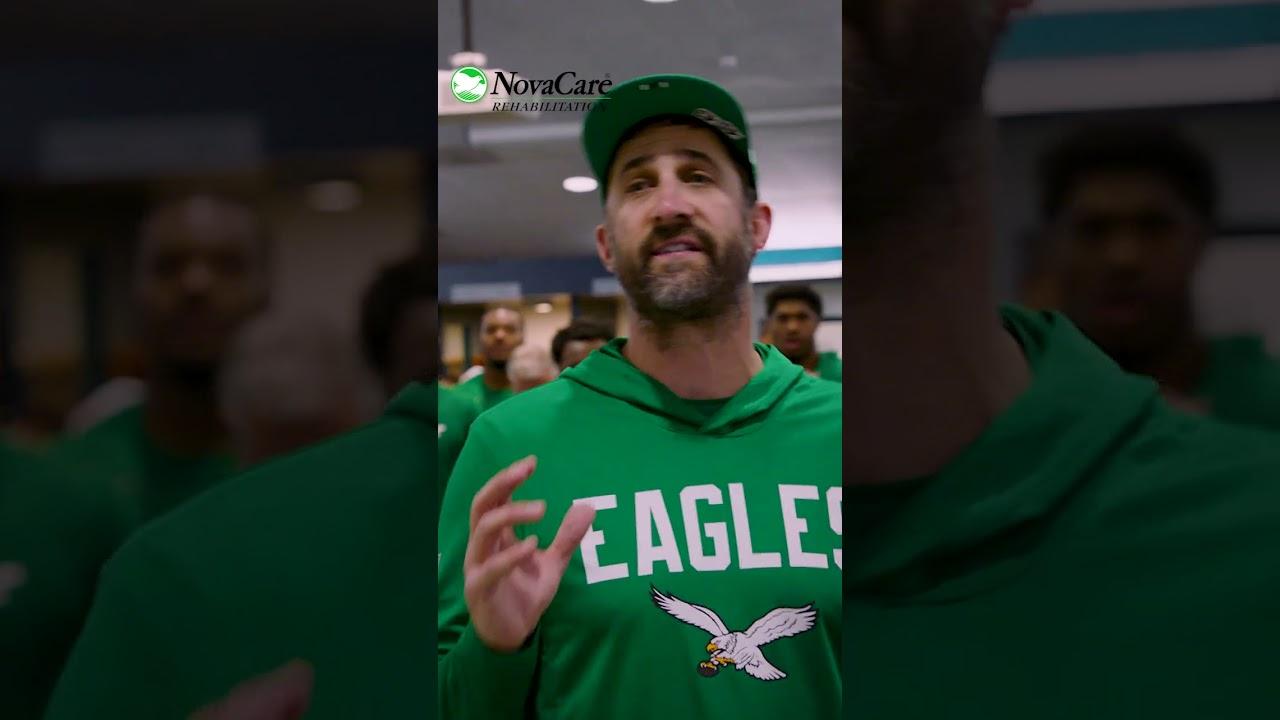 Coach Sirianni speaks to the team after their win over the Giants #shorts