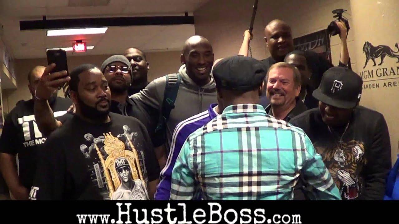 floyd Mayweather and Kobe Bryant after the LakER GAME