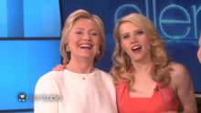 Kate McKinnon impressions of Ellen and Hillary Clinton back-to-back