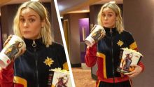 Brie Larson Surprises Moviegoers in a Captain Marvel Tracksuit!