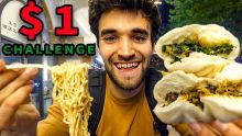 LIVING on $1 CHINESE STREET FOOD for 24 HOURS!