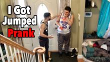 I Got Jumped Prank On Adam!! (HE GOES CRAZY)