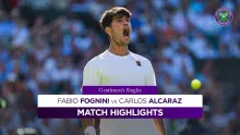 Alcaraz pushed in five set THRILLER | Fabio Fognini vs Carlos Alcaraz | Highlights | Wimbledon 2025