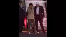 Donald Trump and Melania arrive in New Jersey following Texas visit