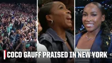 Coco Gauff receives MASSIVE ovation at Sky-Liberty, speaks on French Open win 🏆 | WNBA on ESPN