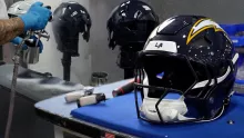 How The Chargers Navy Helmets Were Made | LA Chargers