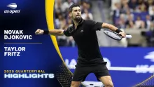 Novak Djokovic vs. Taylor Fritz Highlights | 2025 US Open Quarterfinal