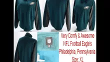 Adults Official NFL Football PA Philadelphia Eagles Zip-up Jacket W/Pockets Size: XL #nustuffthrift