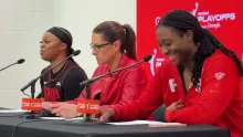 Aliyah Boston, Odyssey Sims, Steph White postgame | Indiana Fever beat Vegas Aces to force Game 5