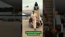 Travis kelce has arrived in jacksonville #shorts #traviskelce #taylorswift #jacksonville