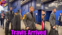 Travis Kelce STUNNING in suite Arrives at Highmark Stadium for Chiefs vs.Bills game