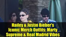 Hailey & Justin Bieber's Iconic Merch Outfits: Marty Supreme & Real Madrid Vibes